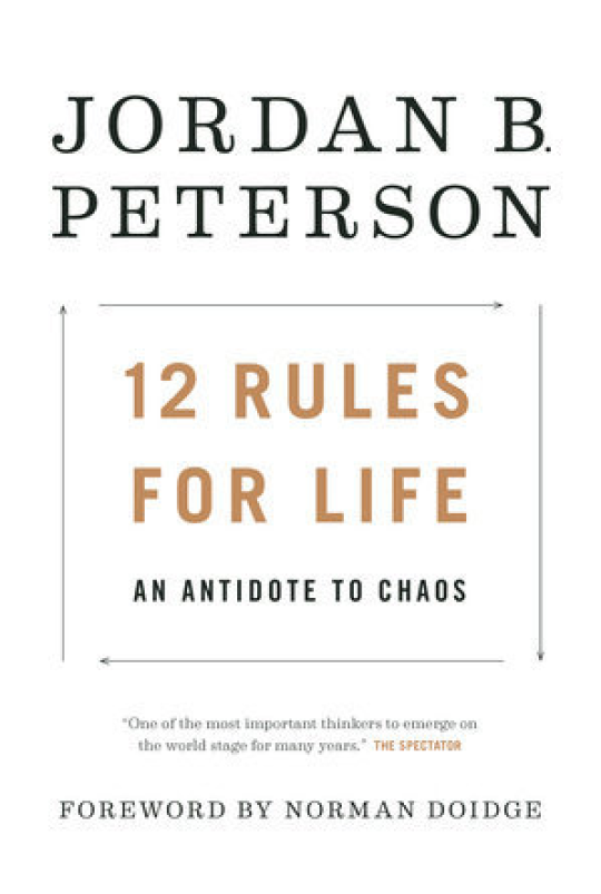 Cover of 12 Rules for Life by Jordan B. Peterson.